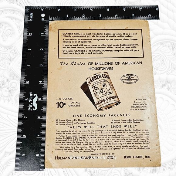 Vintage Clabber Girl Baking Book Clabber Girl Baking Powder Hultman & Co Indiana - Picture 6 of 7